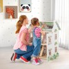 Costway Kids Wooden Dollhouse with Double-Sided Roofs & Openable Doors Rich Furniture - 3 of 4