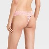 Women's Cotton Thong Underwear with Lace - Auden™ - 2 of 4