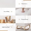 CAVINAS Modern Rocking Chair, Teddy Fabric Accent Chair with Side Pocket and Wooden Legs for Bedroom, Living Room - 4 of 4