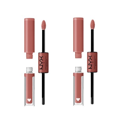 NYX Shine Loud Long-Lasting Lip Color (0.11 oz) - Magic Maker (SLHP05) (PACK OF 2) | Dusty Nude Mauve & High Shine