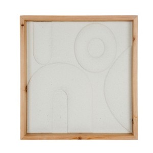 VIP Wood 15.75 in. White Carved Round Shapes in Wall Art - 1 of 2
