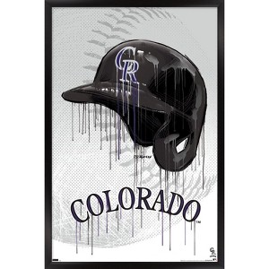 Trends International MLB Colorado Rockies - Drip Helmet 22 Framed Wall Poster Prints - 1 of 4