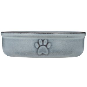 Mason Cash: Reactive Paw Pet Bowl - 5.1", 8.4oz, Blue Glaze, Dog Food-Water Dish - 1 of 4