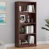 Fontoi Decorative Bookshelf, Freestanding Bookshelf with 4 Wood Adjustable Shelves for Bedroom and Living Room, Brown, 11.6"* 24.4"*55.9" - 3 of 4