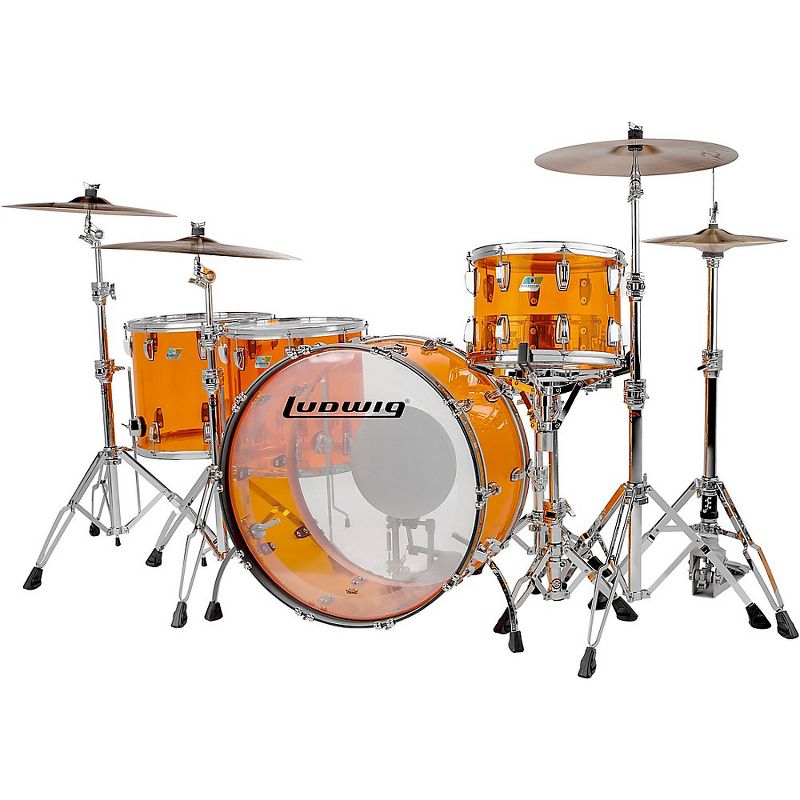 Ludwig Vistalite Zep 5-Piece Shell Pack Amber, 3 of 4