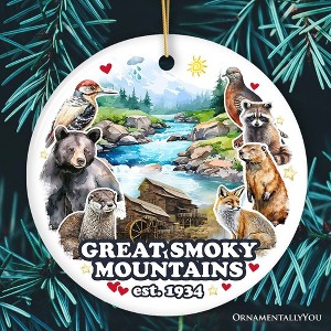 Unique Great Smoky Mountains Handcrafted Nature Ornament, Tennessee and North Carolina National Park Souvenir| OrnamentallyYou - 1 of 4
