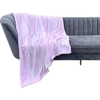 Continental Bedding Fleece Throw Blanket 50X60 Inches Light Pink Continental Bedding Fleece Throw Blanket