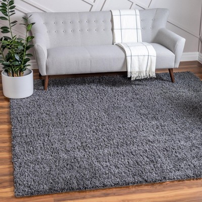 Unique Loom Davos Shag Solid Indoor Woven Area Rug