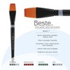 Creative Mark Beste Golden Taklon Wash 1" - 2 Pack Artist Brush, Professional Watercolor Brushes, For Acrylic Painting, Short Handle, Sharp Edges, - 2 of 4