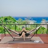 EcoSummer Double Hammock with Stand, 450lbs Heavy Duty 2-Person Cotton Hammock for Indoor Outdoor Relaxation. - 2 of 4