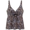 Women's Leopard Cheetah Print Underwire Tankini Swimsuit Top - LASCANA - 4 of 4