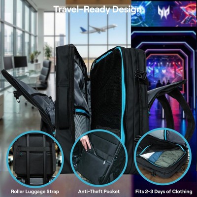 Acer Predator Robust Backpack - Fits 18" Laptop Expandable 30L Water-Repellent Anti-Theft Pocket Chest Strap — фото 4
