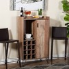 Mathis Wood and Wine Cabinet Brown/Gold - Baxton Studio - 2 of 4