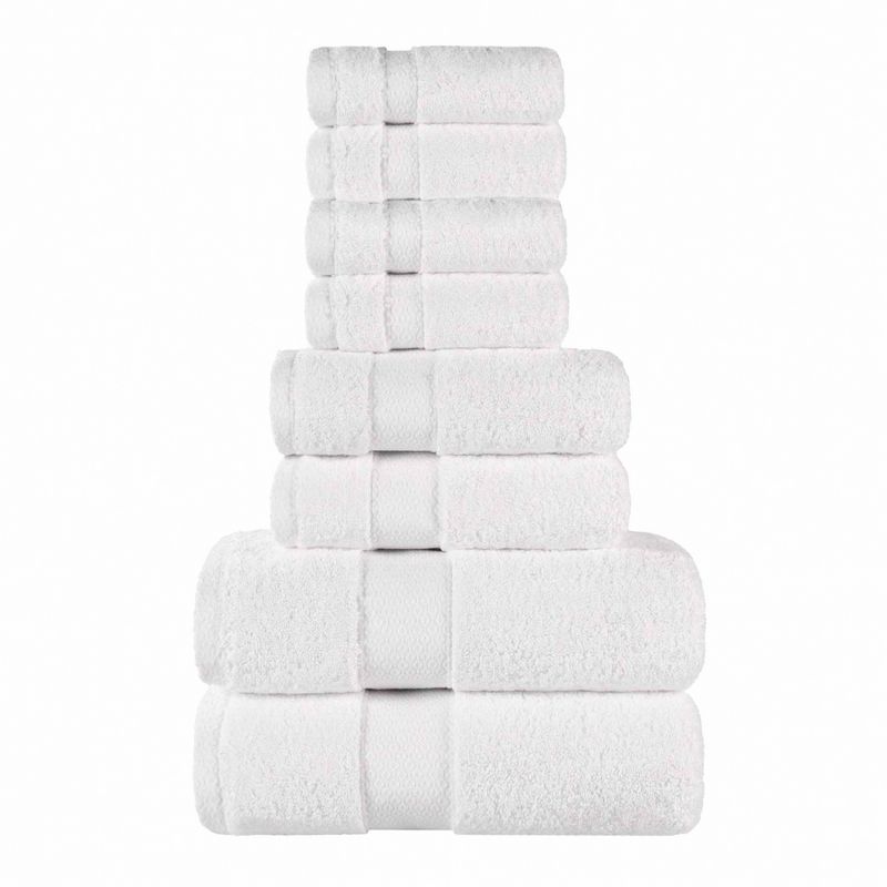 Cotton Heavyweight Ultra-Plush Luxury 8 Piece Towel Set by Blue Nile Mills, 1 of 9