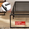 Jojoka Metal Platform Bed Frame - 14" Metal Platform, Sturdy 3-in-1 Steel Support, Heavy Duty Storage Bed, Noise-Free Design, Easy Assembly - 3 of 4