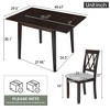 NicBex 3-Piece Extendable Drop Leaf Dining Set – 2 Upholstered Dining Chairs & Foldable Dining Table, Small Kitchen Table Set - 4 of 4