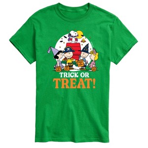 Men's - Peanuts - Trick Or Treat Moonlight Short Sleeve Graphic T-Shirt - 1 of 4