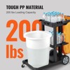 VEVOR Cleaning Cart, 3-Shelf Commercial Janitorial Cart, 200 lbs Capacity Plastic Housekeeping Cart, with 25 Gallon PVC Bag - 4 of 4