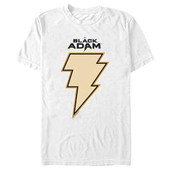 Men's Black Adam Yellow Lightning Bolt T-Shirt