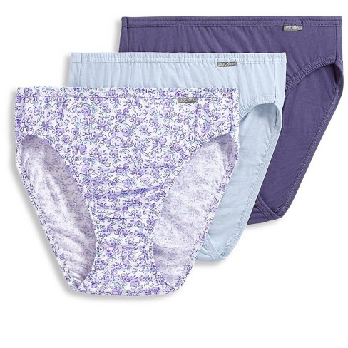 Jockey Women's Elance French Cut - 3 Pack 7 Midnight Iris/bouquet  Bloom/frothy Blue : Target