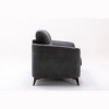 TiramisuBest 45" Dark Gray Loveseat with Solid Wood Frame, Espresso Arms, Full Foam Cushion for Living Room and Bedroom - 4 of 4