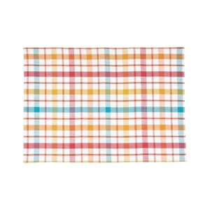 C&F Home Radley Plaid Woven Reversible Colorful Summertime Placemat Set of 6 - 1 of 4
