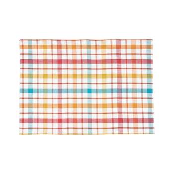 C&F Home Radley Plaid Woven Reversible Colorful Summertime Placemat Set of 6