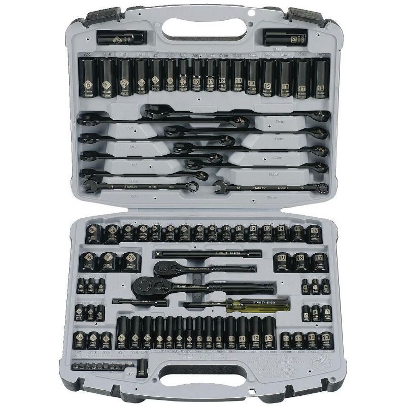 Stanley Tools 92-839 99-Piece Black Chrome Socket Set, 1 of 7