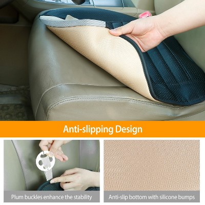 Black PVC Leather Car Seat Cushion Cover with Bamboo Charcoal Filling