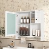 KWPZQEB Bathroom Wall Cabinet, Over The Toilet Space Saver Storage Cabinet, Medicine Cabinet with Door and Adjustable Shelves for Bathroom, White - 2 of 4