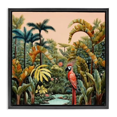 Stupell Industries Parrot in Tropical Vegetation, 18" x 18"
