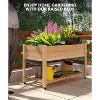 48x24x30 in Raised Garden Bed with Wheels,Elevated Raised Planter Box Outdoor for Growing Vegetables and Herbs,Sturdy Wooden Raised Table Garden Bed - 2 of 4