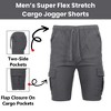 Galaxy By Harvic Women's Loose Fit Super Flex Stretch Cargo Jogger Shorts - 3 of 3