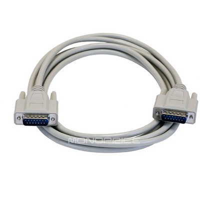 Monoprice Molded Cable - 10 Feet - Beige | DB15 Male to Male