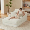 47.24 Inch Modern Compression Sofa with Double-Layer Cushion, S-Shaped Armrest, Cup Holders, Pure Cotton Backrest, Lumbar Pillow - 2 of 4