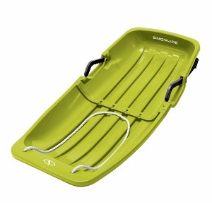 Snow Joe Plastic Snow Sled, 34” Sledding Toboggan Board w/ Handles, SJ-SLD34-GRN - 1 of 4