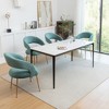 SEYNAR Mid Century Modern Velvet Upolstered Open-Back Dining Chair Set of 4 - 3 of 4