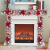 COZONY 6-Foot Pre-Lit Christmas Garland with LED Lights, Battery Operated Holiday Garland with Festive Decor for Indoor Outdoor Use - 4 of 4