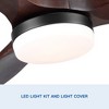 BestParts 52" Brown Solid Wood Ceiling Fan - LED Lighting, Reversible Motor, Quiet Operation - 3 of 4