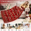 Lomsoe Christmas Blanket Flannel Holiday Blanket Xmas Deer Throw Blanket for Couch Bed Living Room, Christmas Reindeer Red. - 3 of 4