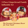 FONTOI Christmas Inflatable Gingerbread Family Cute Holiday Blow Up Decoration for Festive Yard Garden and Party Display, Brown, 9.84"*7.09"*9.45" - 3 of 4