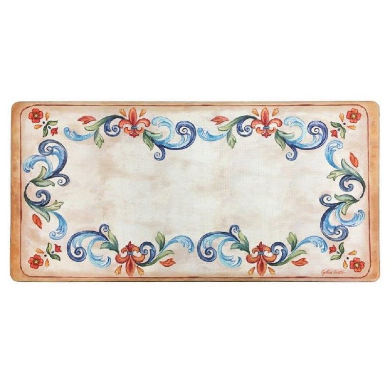 20" x 39" Tuscan Fleur Anti-Fatigue Stain & Oil Resistant Kitchen Floor Mat, 1 of 5