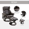 Massage Sofa Recliner Chair with Footrest, 10-Point Vibration, Faux PU Leather Upholstered Reclining Armchair, Brown - 4 of 4