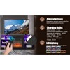 58" Modern Electric Fireplace TV Stand with 3D LED Fireplace, Glass Shelves and USB Charging Outlet for TVs up to 32-62" for Living Room - 4 of 4
