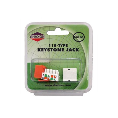 Shaxon Category 5e RJ45/110 568A/B Keystone Jack Orange BM603O810-B