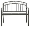 Patio Bench with a Table 49.2" Steel Gray - 2 of 4