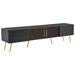 NicBex Modern TV Stand with LED for TVs up to 80 Inches,Entertainment Center with 4 Drawers and 1 Cabinet - 1 of 4