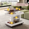 NicBex Lift-Top Rotating End Table with Wheels, Modern 360° Adjustable Side Table for Living Room & Office, Multifunctional Sofa Table with Storage - 4 of 4
