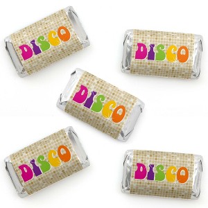 Big Dot of Happiness 70's Disco - Mini Candy Bar Wrapper Stickers - 1970s Disco Fever Party Small Favors - 40 Count - 1 of 4