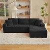 Dolonm 103" L-shaped Modular Cloud Sofa,Compressed Boneless with Deep Seats,No Assembly, for Living Rooms Bedrooms - 4 of 4